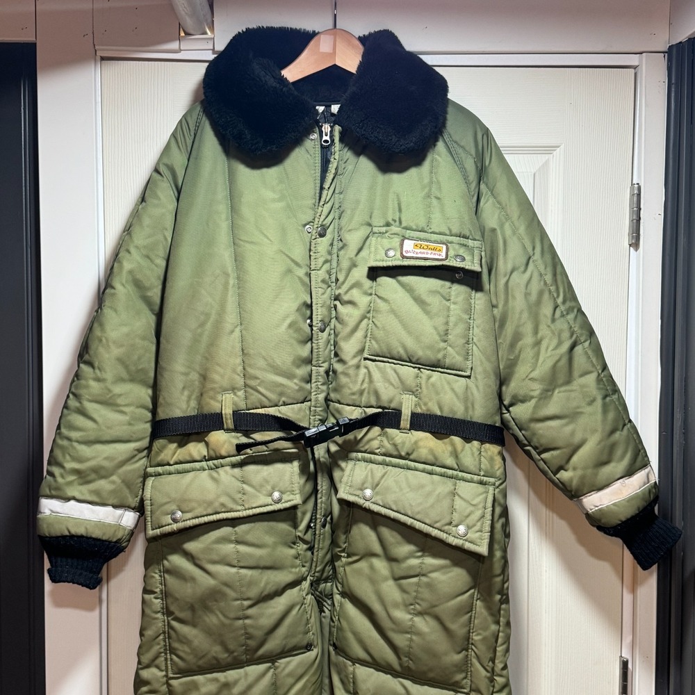 Vintage Walls Blizzard-Pruf Insulated SnowSuit Coveralls Mens Large Green